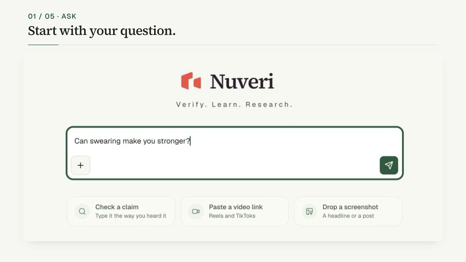 Nuveri Search with the question: Can swearing make you stronger?